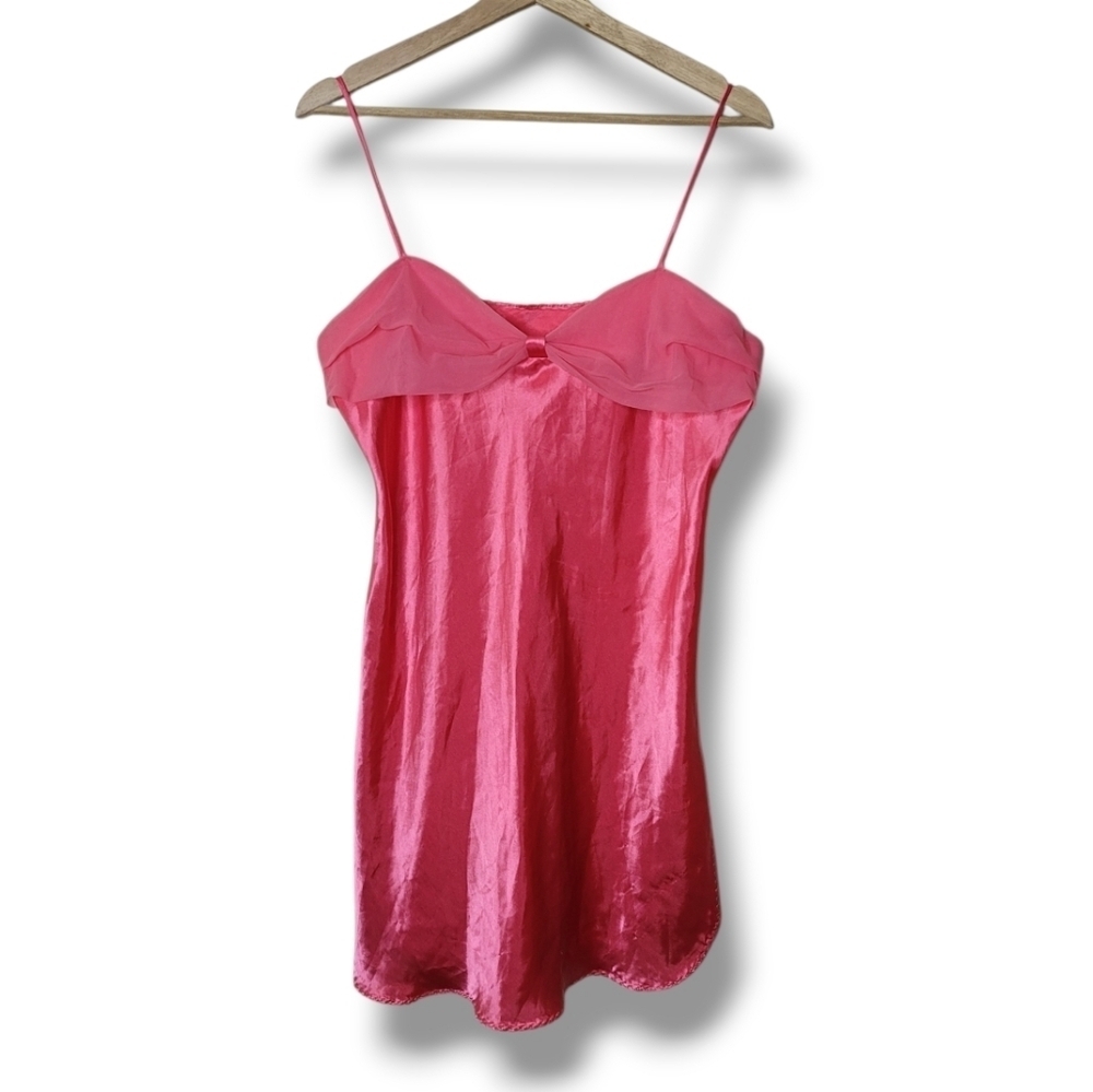 L'Intima Vintage Satin Chiffon Chemise